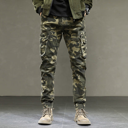 Herren Cargohose Bequem Elastisch Mit Taschen