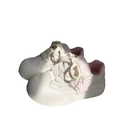Damen Sneaker Weiß Herz Design Atmungsaktiv