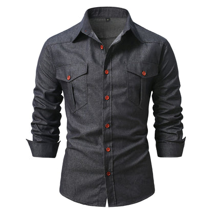 Herren Jeanshemd Modern Slimfit Style