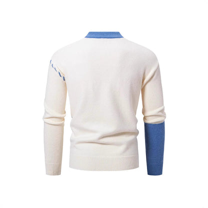 Herren Pullover Modern Hochkragen Muster Pullover