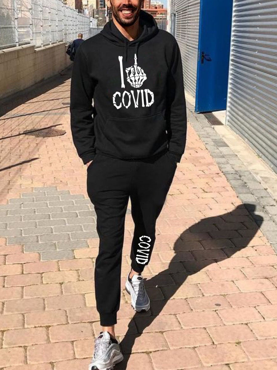 Herren Joggingset Hoodie mit coolem Grafikdruck