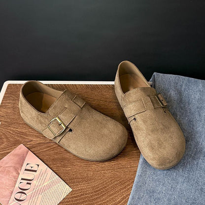 Damen Slipper Wildleder Komfort Schuhe Heidi Stil
