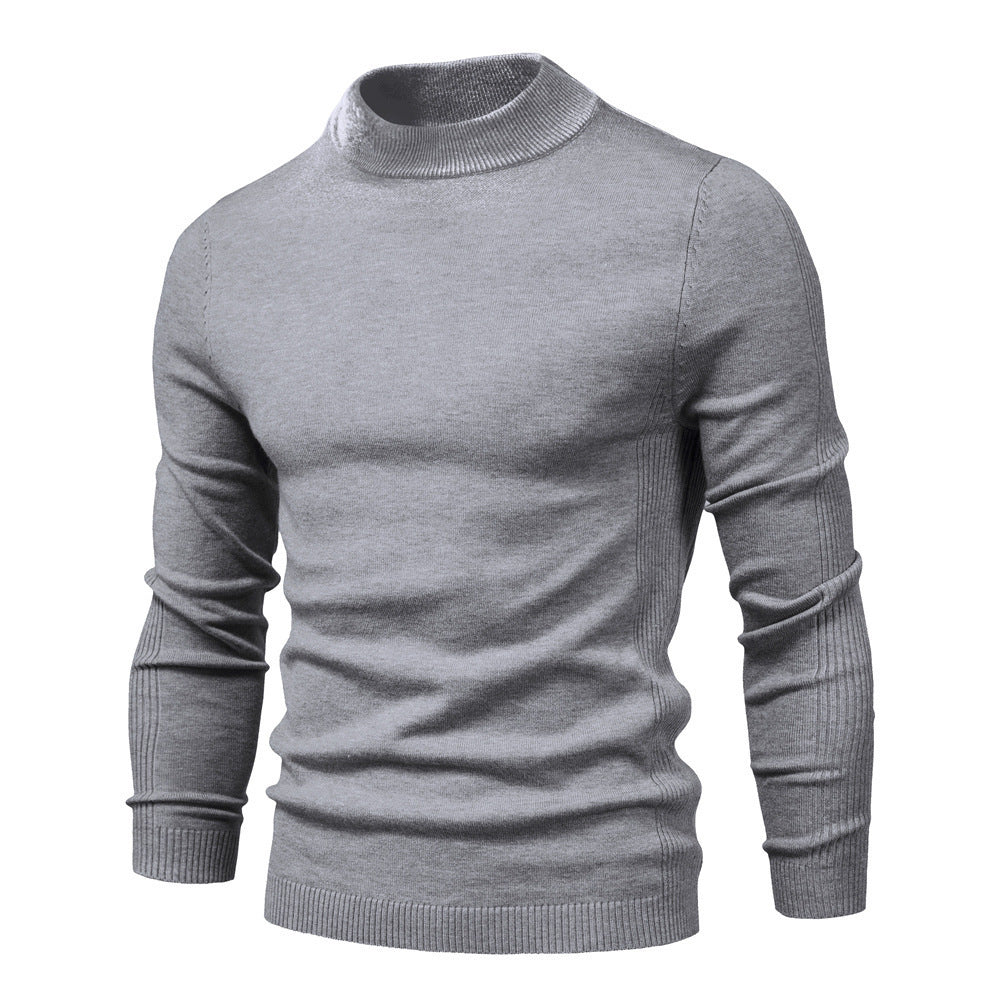 Herren Rollkragenpullover Weich Merinowolle Elegant