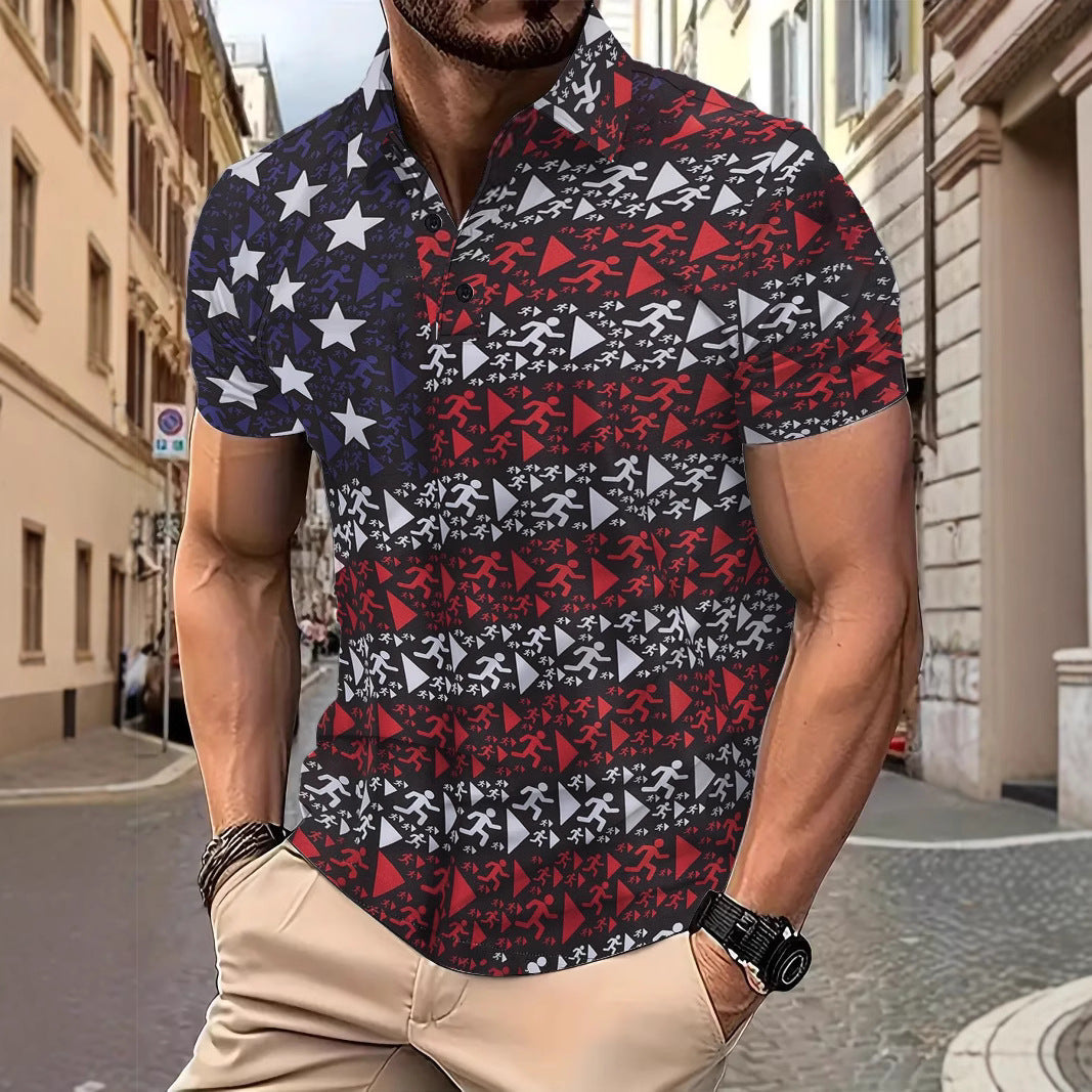 Herren Polo Shirt Kurzarm mit Trend Grafik Berlin Style - BerlinGlamour