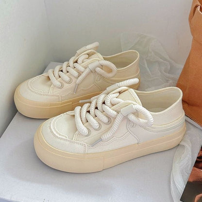 Damen Sneaker Sportlich Schnürsenkel Modern