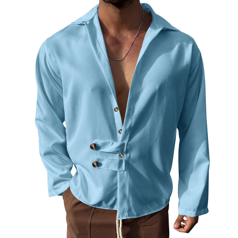 Herren Hemd Elegantes Bügelfrei Mit Knopfverschluss Modern