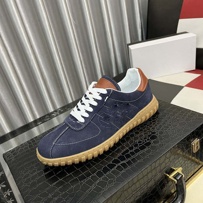 Damen Sneaker Sportlich Weich Wildleder Elegante Leder Akzente