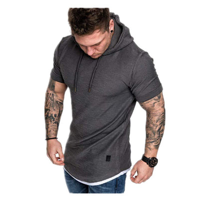 Herren Hoodie Kurzarm Strukturiert Modern Berlin Style