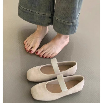 Damen Ballerinas Weich Bequem Komfort Riemen Schuhe
