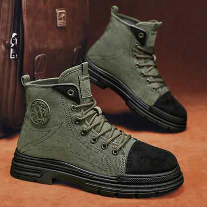 Damen Sneaker Hoch Hochwertig Robust Canvas Rutschfest - BerlinGlamour