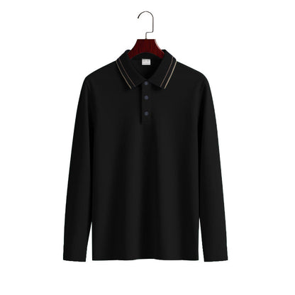 Herren Poloshirt Langarm Moderner Kragen Berlin Style
