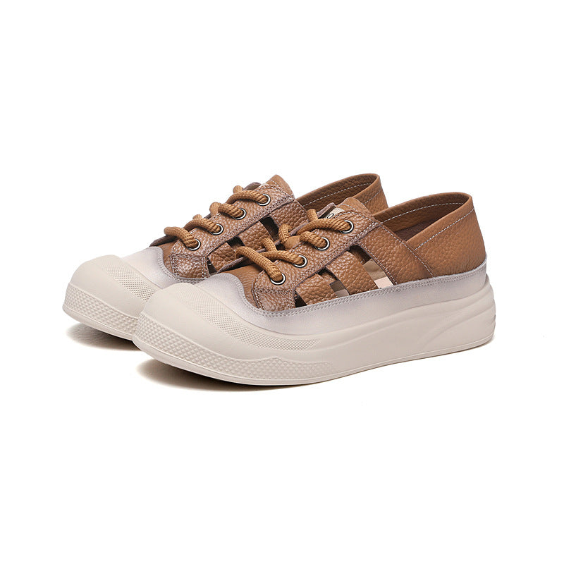 Damen Plateausneaker Atmungsaktiv Sportlich Modisch
