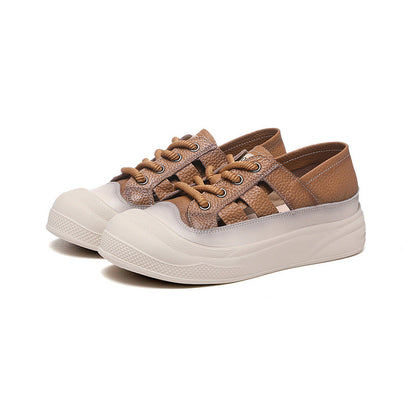 Damen Plateausneaker Atmungsaktiv Sportlich Modisch