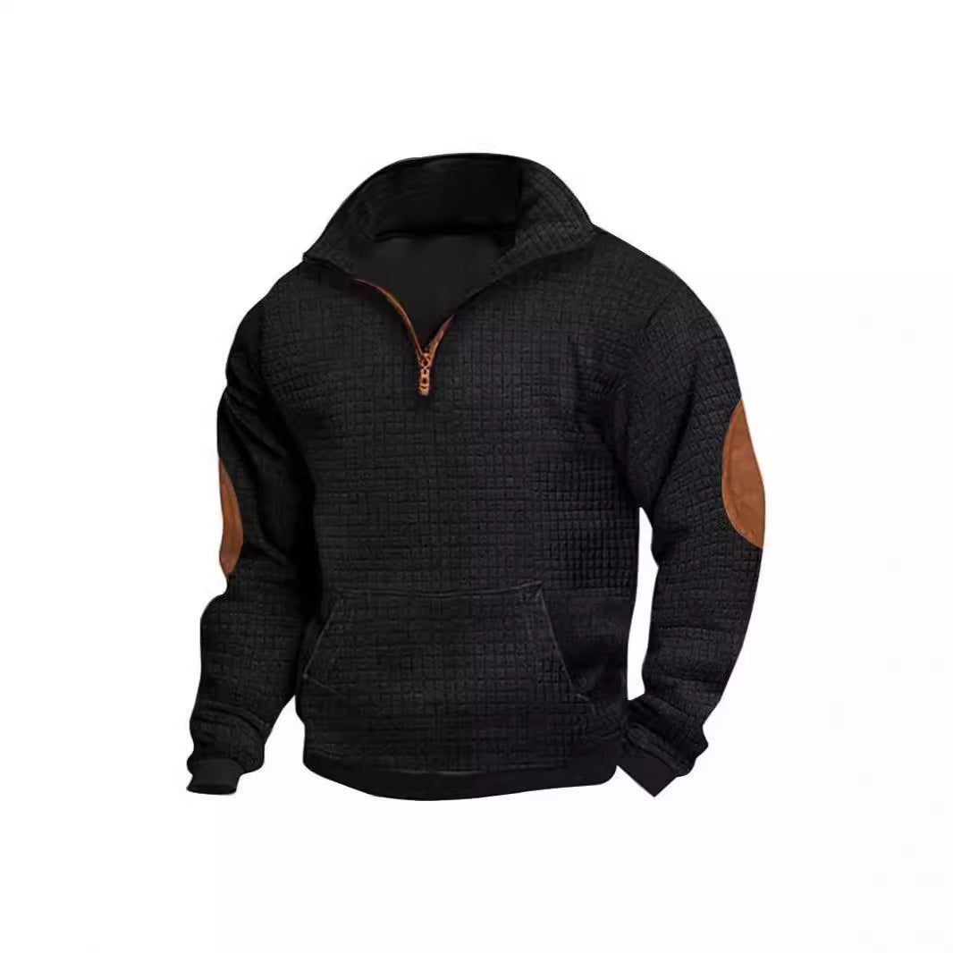 Herren Pullover Reißverschluss Kragen Modern