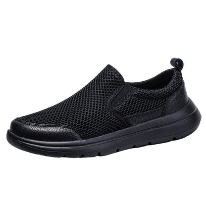 Damen Sneaker Bequem Atmungsaktiv Slip-On Schwarz
