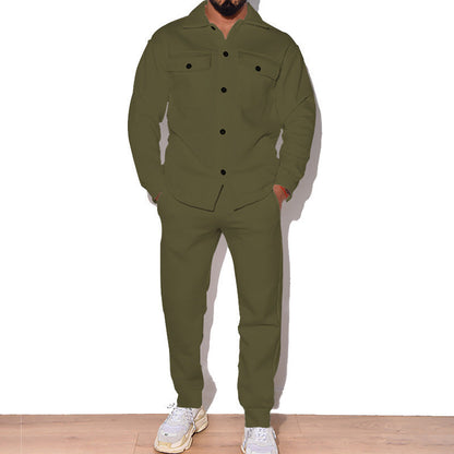 Herren Jogginghose Set Hemd Casual Streetwear