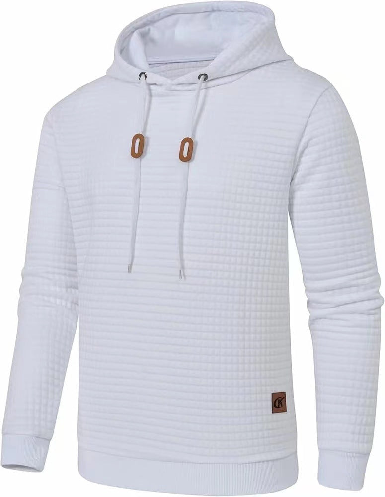 Herren Kapuzenpullover Strukturiert Modern Grau