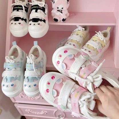 Damen Sneaker lustig Tiermotive Klettverschluss - BerlinGlamour
