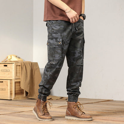 Herren Cargohose Camouflage Urban Style elastisch