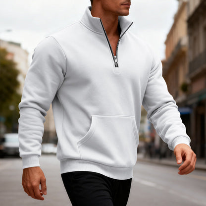 Herren Fleecejacke Halbzipp Reißverschluss Warm