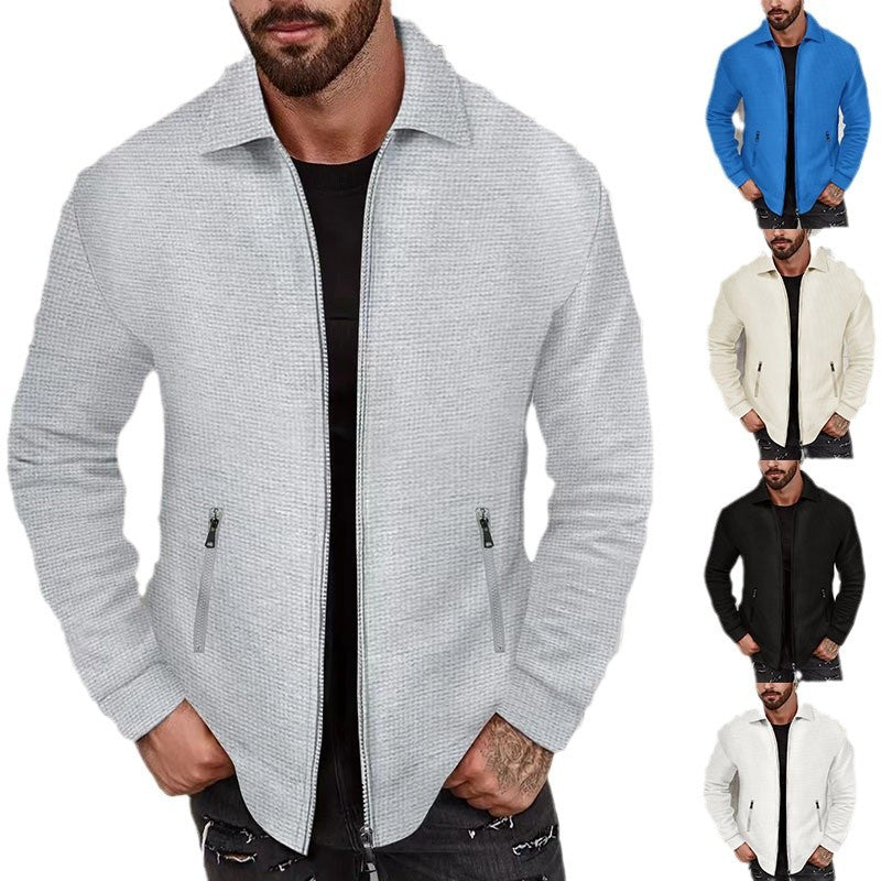 Herren Freizeitjacke Modern mit Taschen und Struktur Optik
