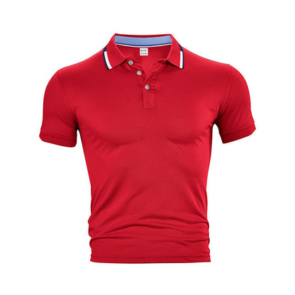 Herren Polohemd Modern Kragen Kontrastfarben Elegent
