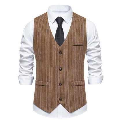 Herren Anzugweste Elegante Strukturmuster Slim Fit