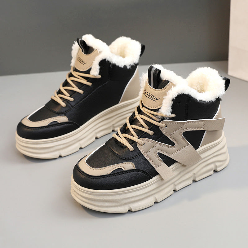 Damen Sneaker High-Top Sportlich Kuschelig Robust