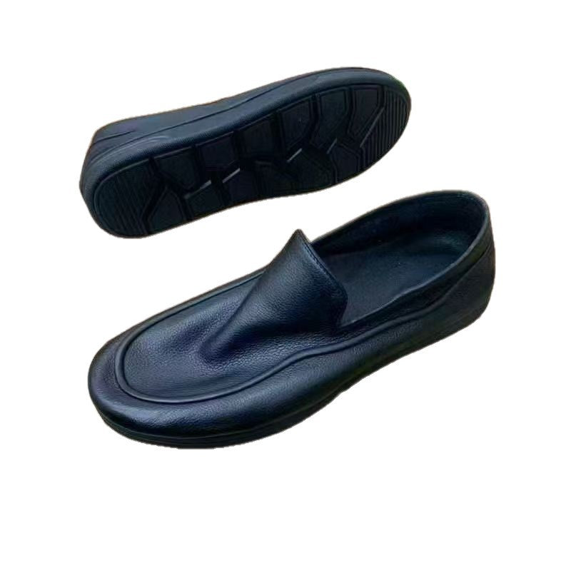 Damen Ledermokassins Elegante Rutschfeste Sohle Schicke Mode