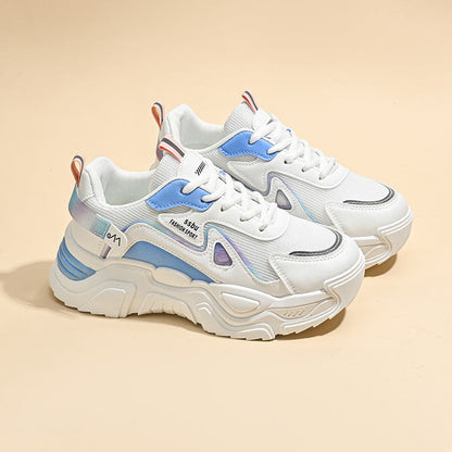 Damen Sneaker Sportlich Chunky Atmungsaktiv Stabile Sohle