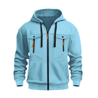 Herren Outdoor-Jacke Wasserdicht mit Reißverschlusstaschen Funktionell - BerlinGlamour