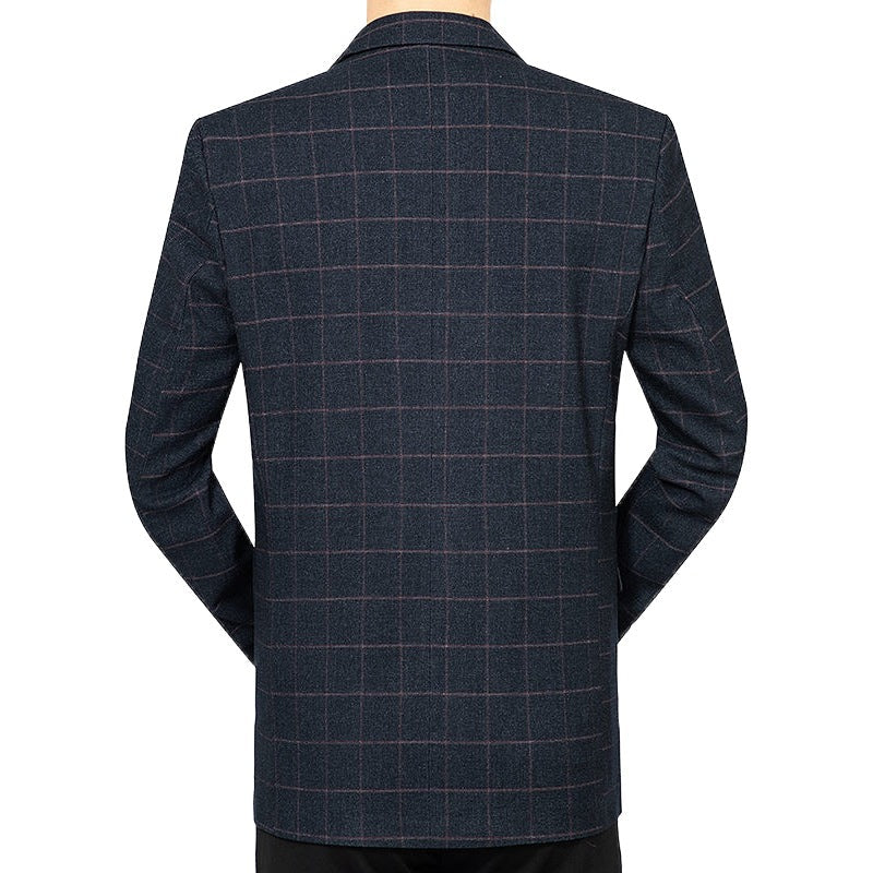 Herren Blazerjacke Karomuster Modern Elegant