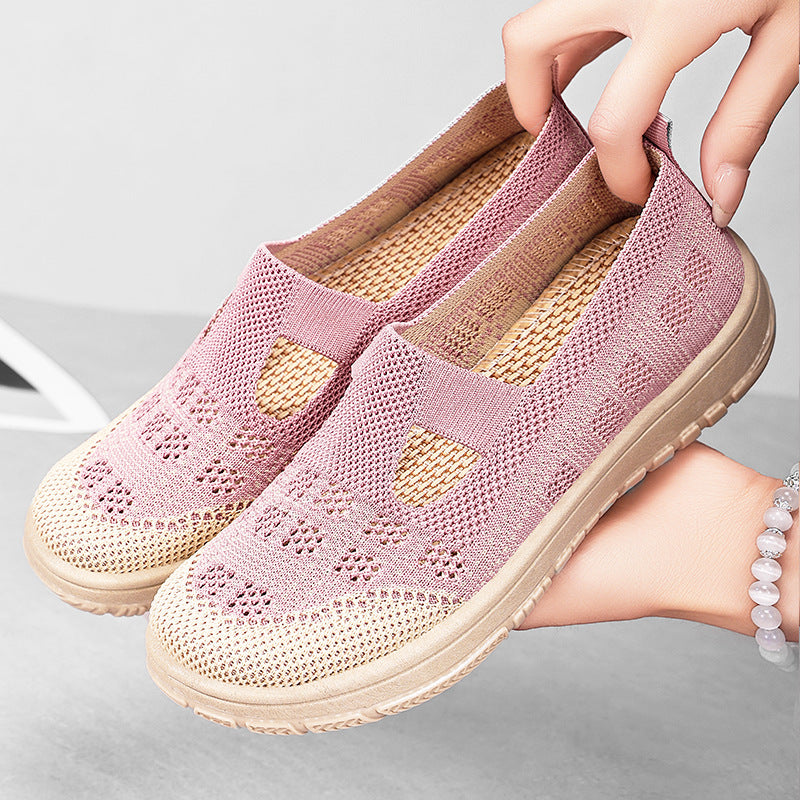 Damen Sneaker Komfortabel Luftig Durchbrochenes Design