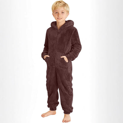 Fleece-Overall mit Kapuze Unisex Warm Kuschelig - BerlinGlamour
