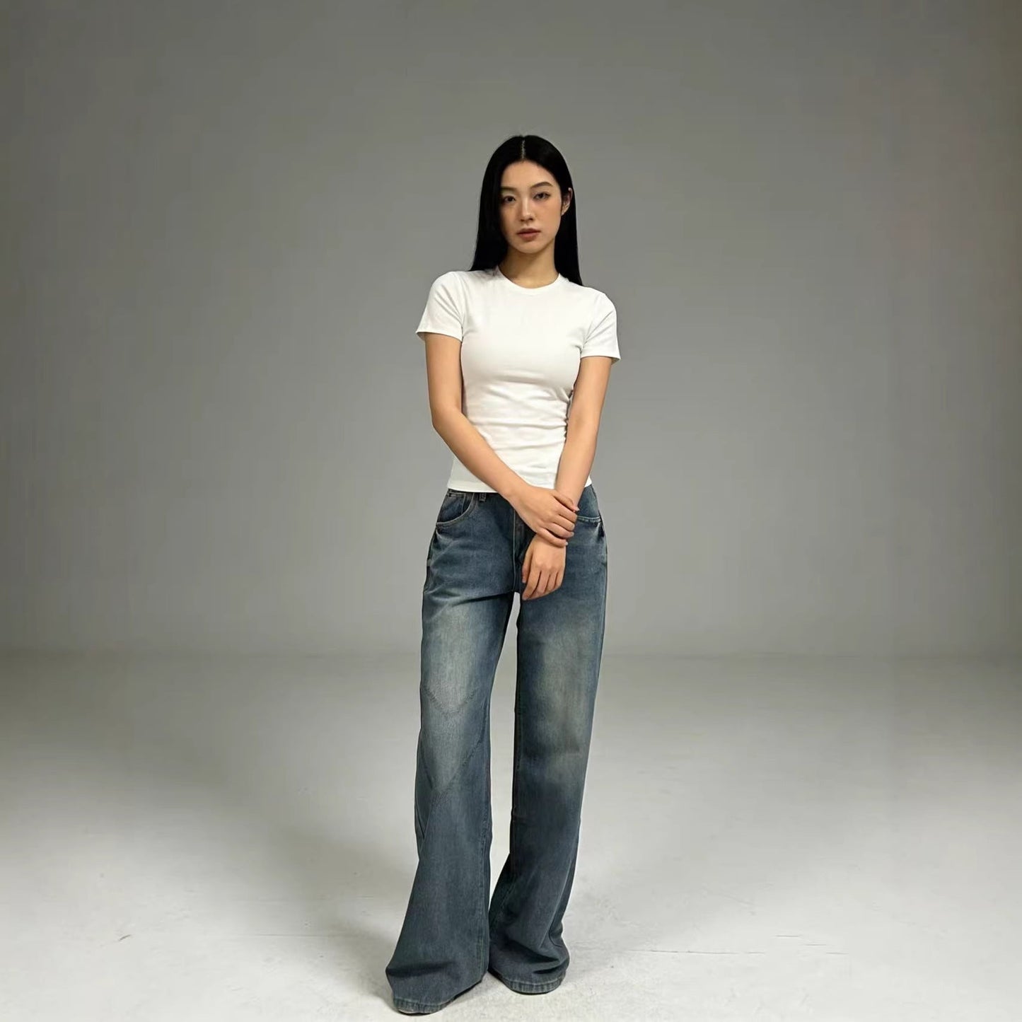 Damen Jeans Weit Bequem Entspannt - BerlinGlamour