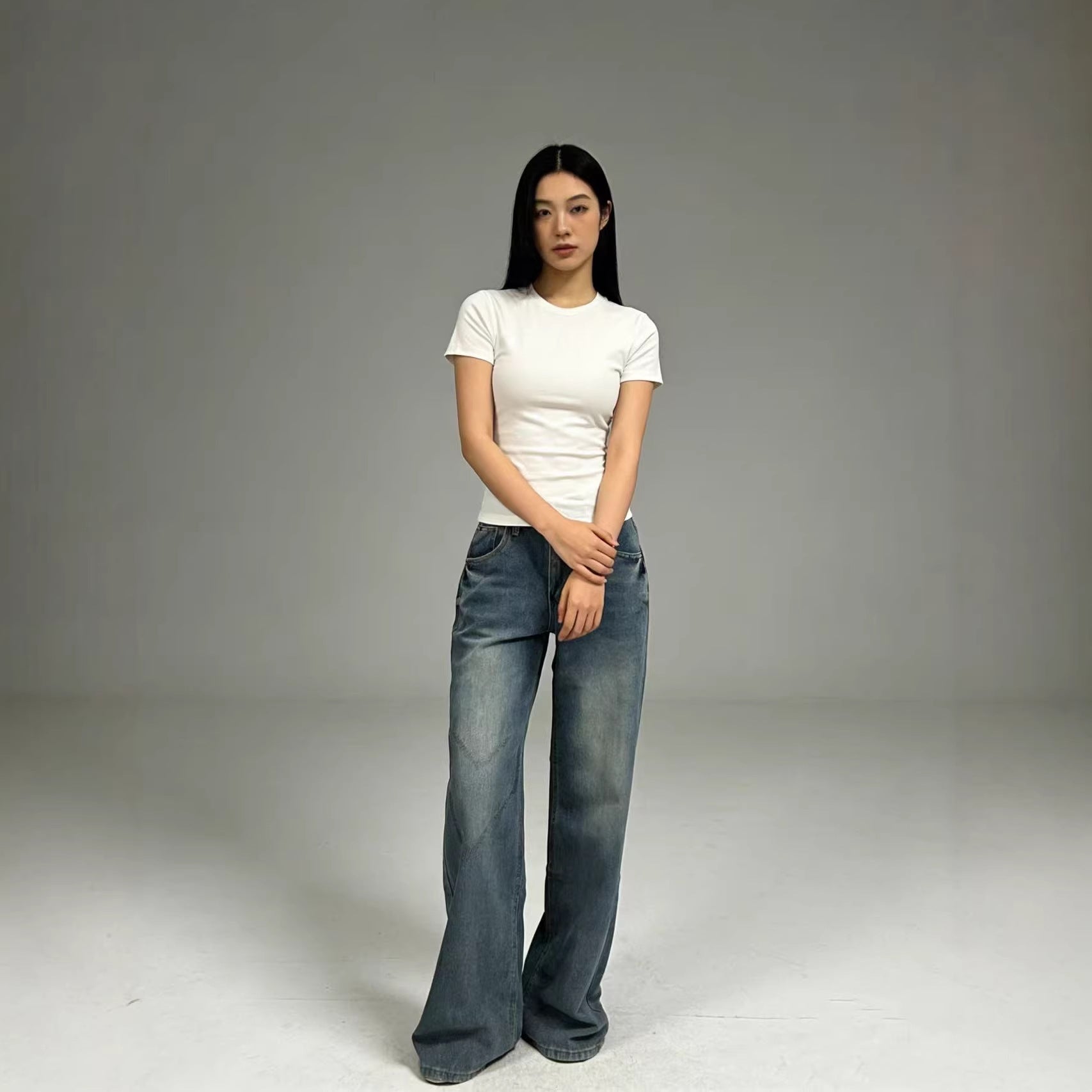Damen Jeans Weit Bequem Entspannt - BerlinGlamour