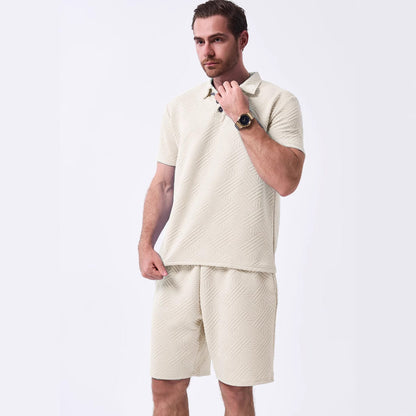Herren Sommer Outfit Kurzarm Shirt Modern
