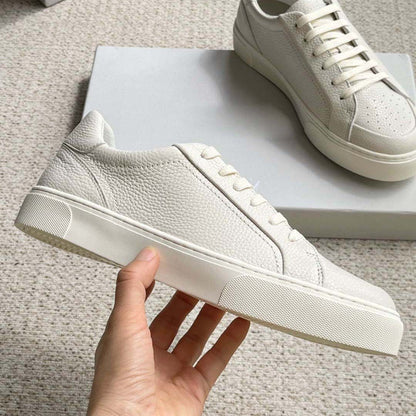 Damen Leder Sneaker Strukturiert Rutschfest Schwarz