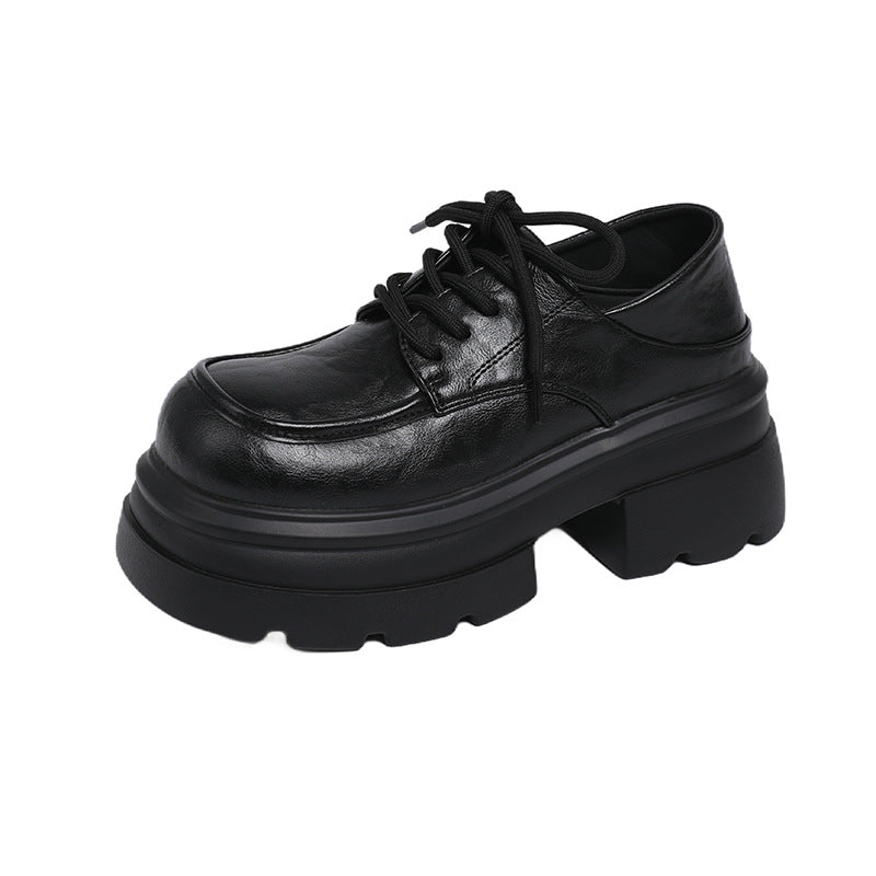 Damen Schnürschuhe Chunky Plattform Stiefel Mode