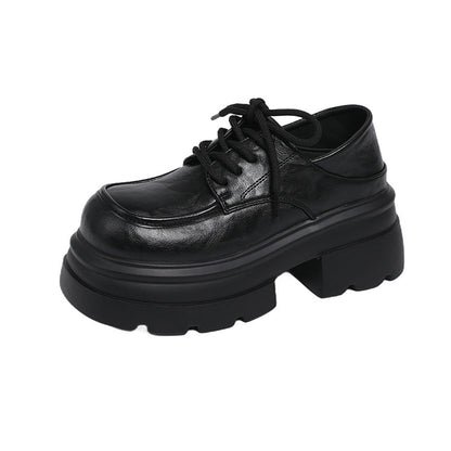 Damen Schnürschuhe Chunky Plattform Stiefel Mode