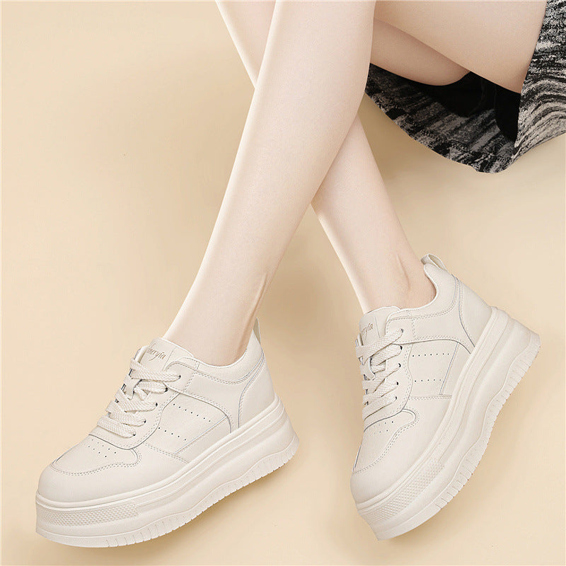 Damen Plateau Sneaker Komfortabel Dämpfend Modern