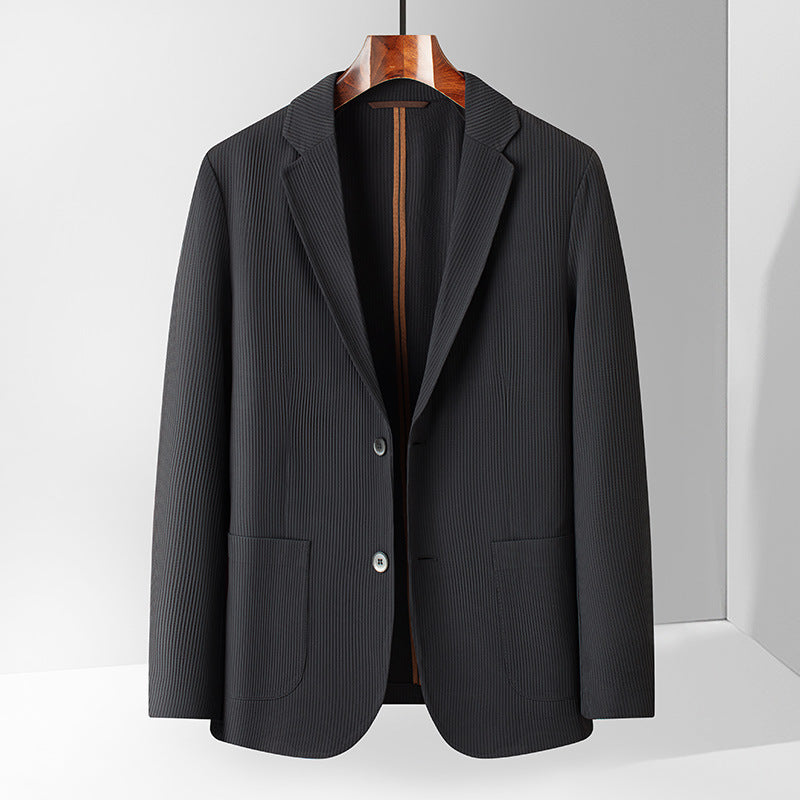 Herren Blazer Jacke Slim Fit Streifen Elegant