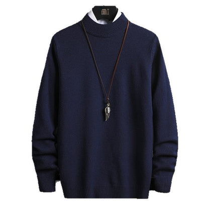 Herren Rollkragenpullover Weich Strick Qualität Modern