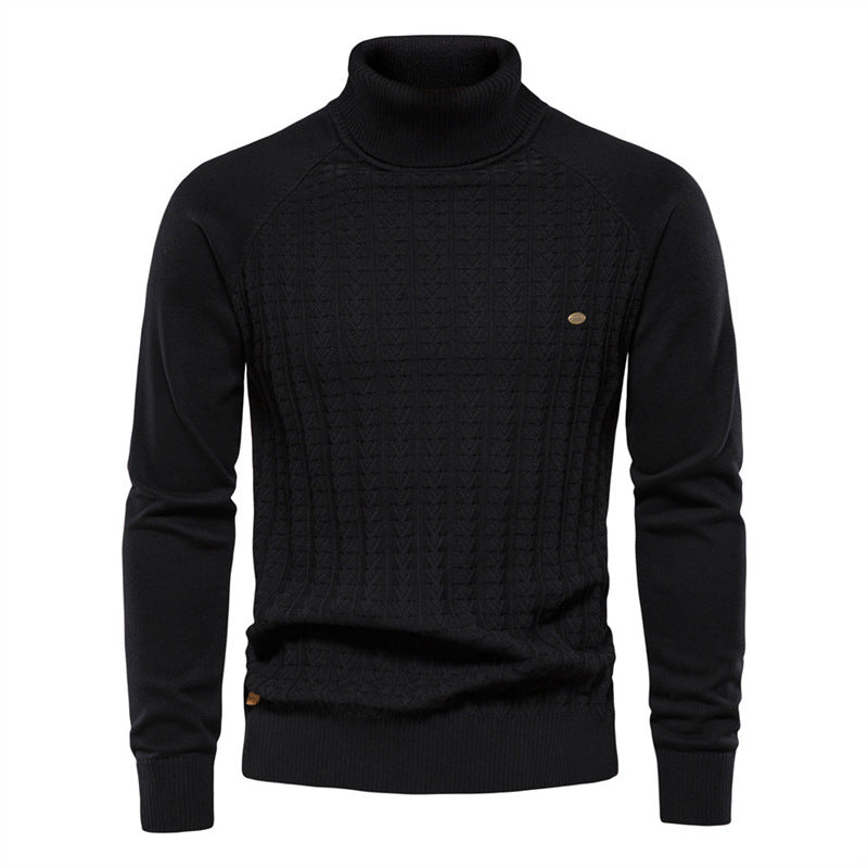 Herren Strickpullover mit modischem Stehkragen und strukturiertem Design BerlinGlamour, der perfekte Begleiter für jeden urbanen Abenteuer, wird dein neuer Titel sein: St