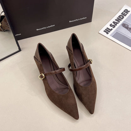 Damen Pumps mit Schnalle Elegant Hochzeitsschuhe