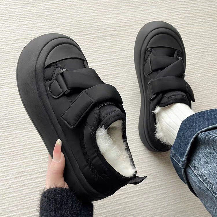 Damen Sneaker Warm Bequem Klettverschluss - BerlinGlamour