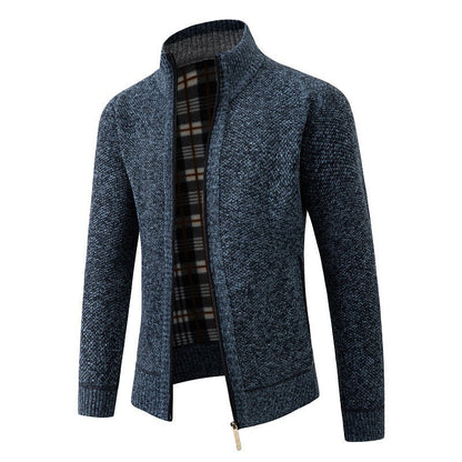 Herren Strickjacke Modern Warm mit Futter