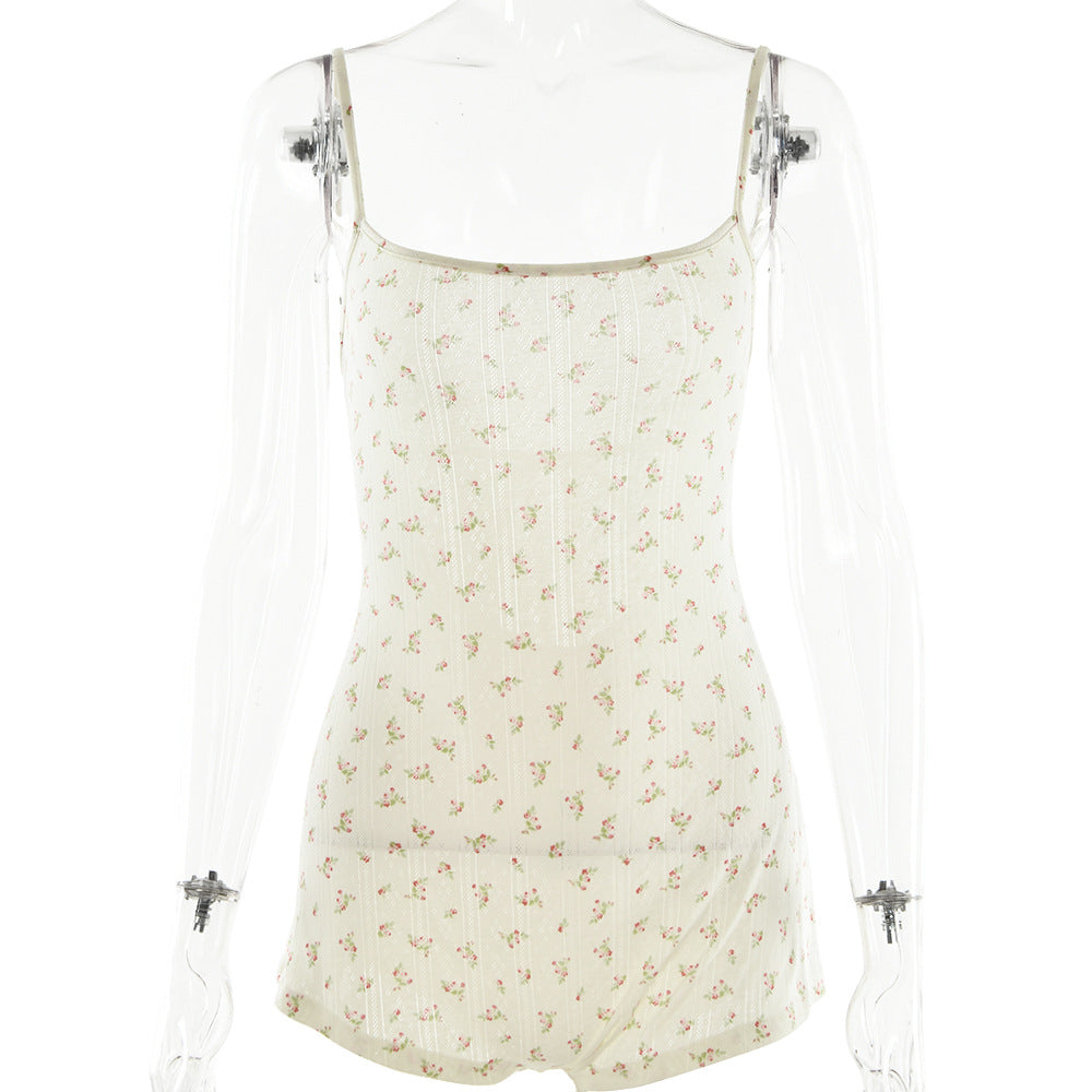 Damen Bodysuit Spitze BlütenmusterSexy