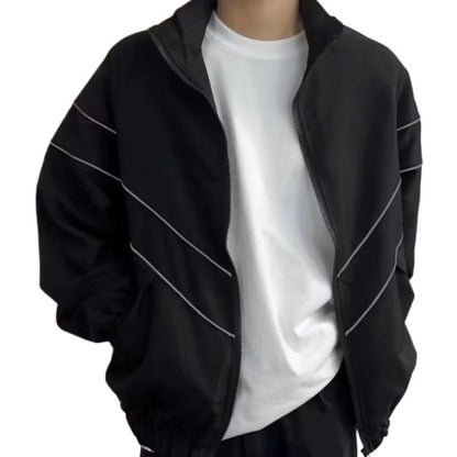 Sportliche Windjacke Herren Damen Reflektierend Wasserdicht