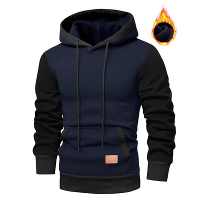 Herren Hoodie Modern mit Taschen Kontrast Design